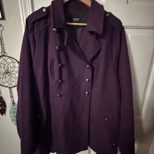 Torrid Purple Wool Peacoat